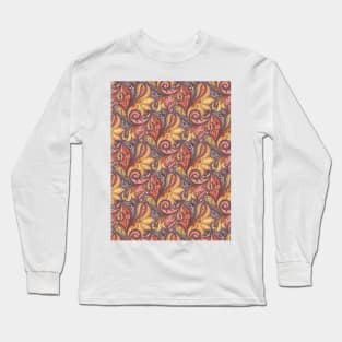 Floral Pattern in Paisley Garden Indian Style Long Sleeve T-Shirt